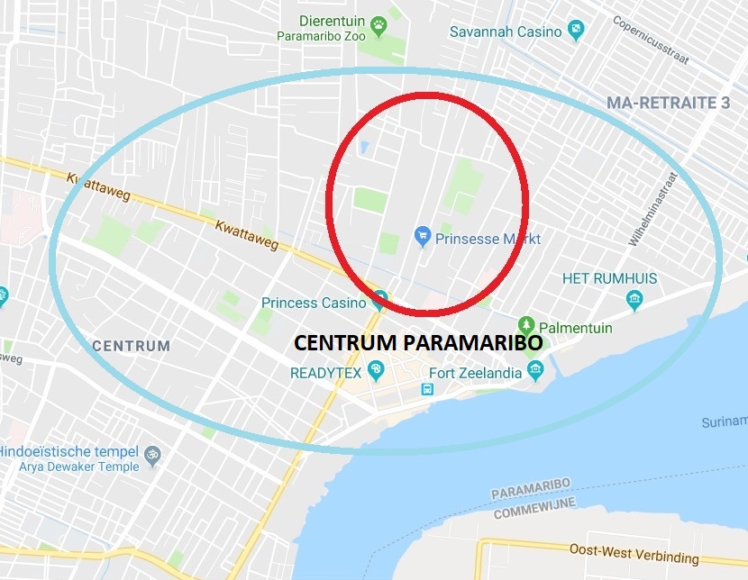 plattegrond paramaribo centrum kamerhuur Stagehuisvesting Suriname Paramaribo Studentenkamer